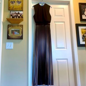Aqua Dresses Mock Neck Dress with mesh stomach.